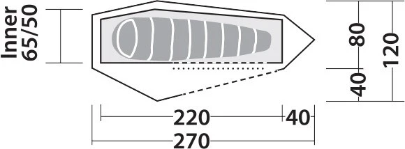 Robens Arrow Head 1 Tent 2 Robens Arrow Head 1 Tent - Billede 2
