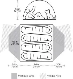 Big Agnes Copper Spur HV UL4 Tent -Kuppeltelte Butik 65100149 7