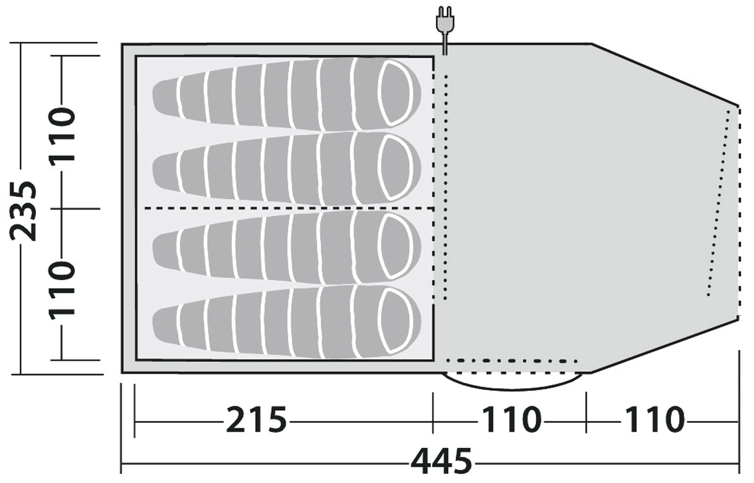 Robens Double Dreamer 4 Tent 9 Robens Double Dreamer 4 Tent - Billede 9