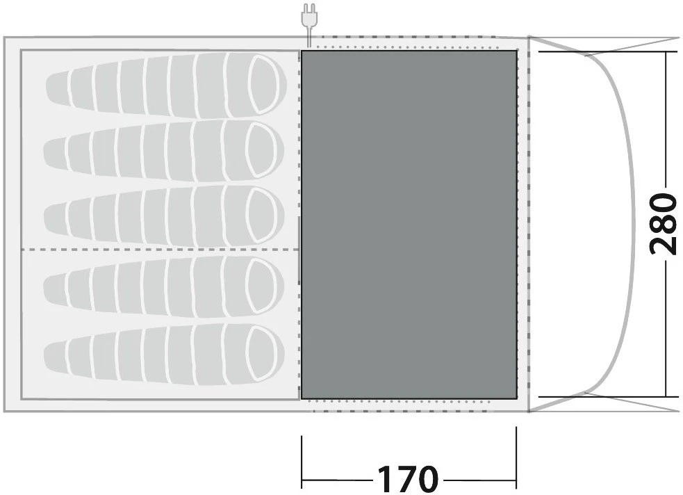 Robens Fleece Carpet Wolf Moon 5XP 2 Robens Fleece Carpet Wolf Moon 5XP - Billede 2