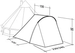 Robens Tipi Extension PRS -Kuppeltelte Butik 67100010 4